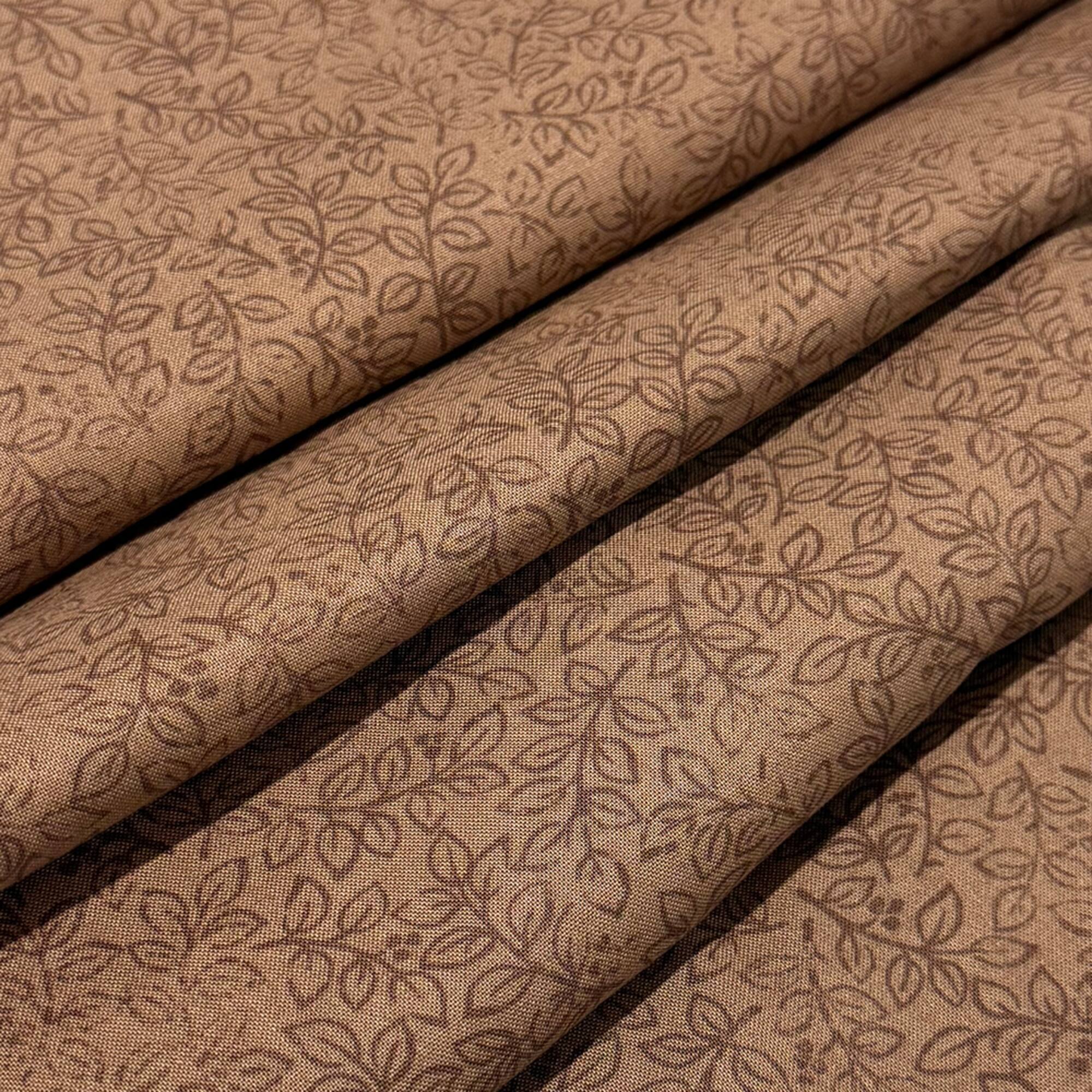 Feldman Coffee Vine Blender Cotton Fabric